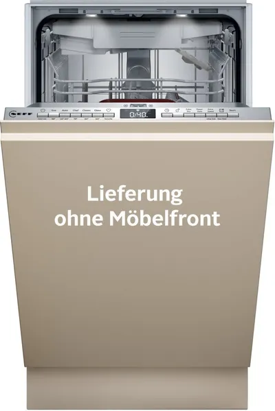 NEFF vollintegrierbarer Geschirrspüler N 50 S855EMX34E, 10 Maßgedecke, Automatische Türöffnung für Effizienz, flexible Körbe & Schubladen