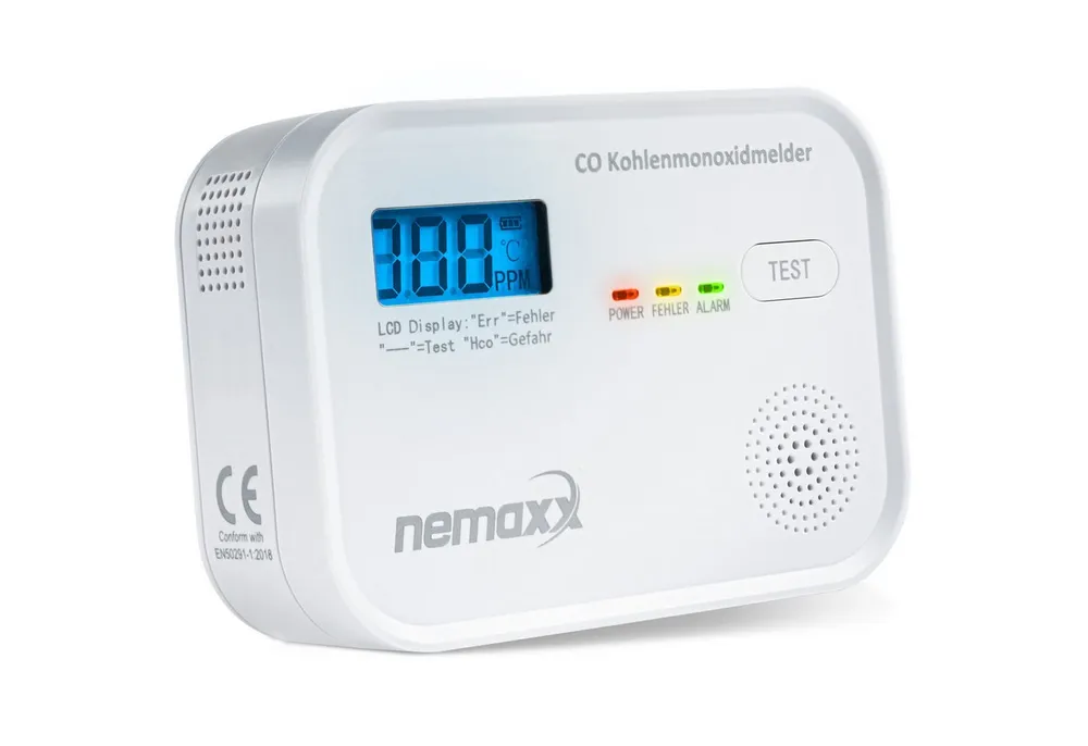NEMAXX CM18 Kohlenmonoxid-Melder / CO-Warnmelder CO-Melder (elektrochemischer Sensor, CO-Warnmelder für Zuhause & Heizungskeller)