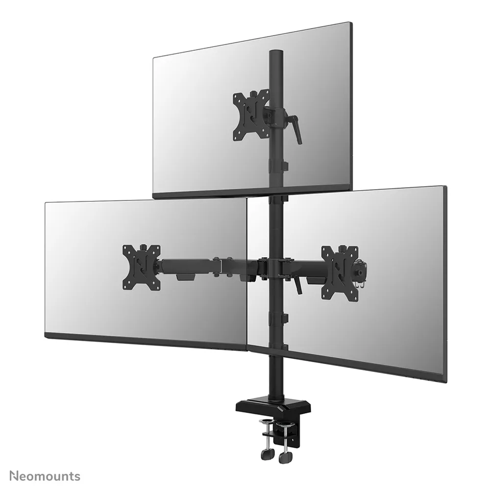 Neomounts DS60-600BL2-1 Dreifach Monitorhalterung Tisch 10 bis 32" VESA 75x75 bis 100x100 Max 9Kg