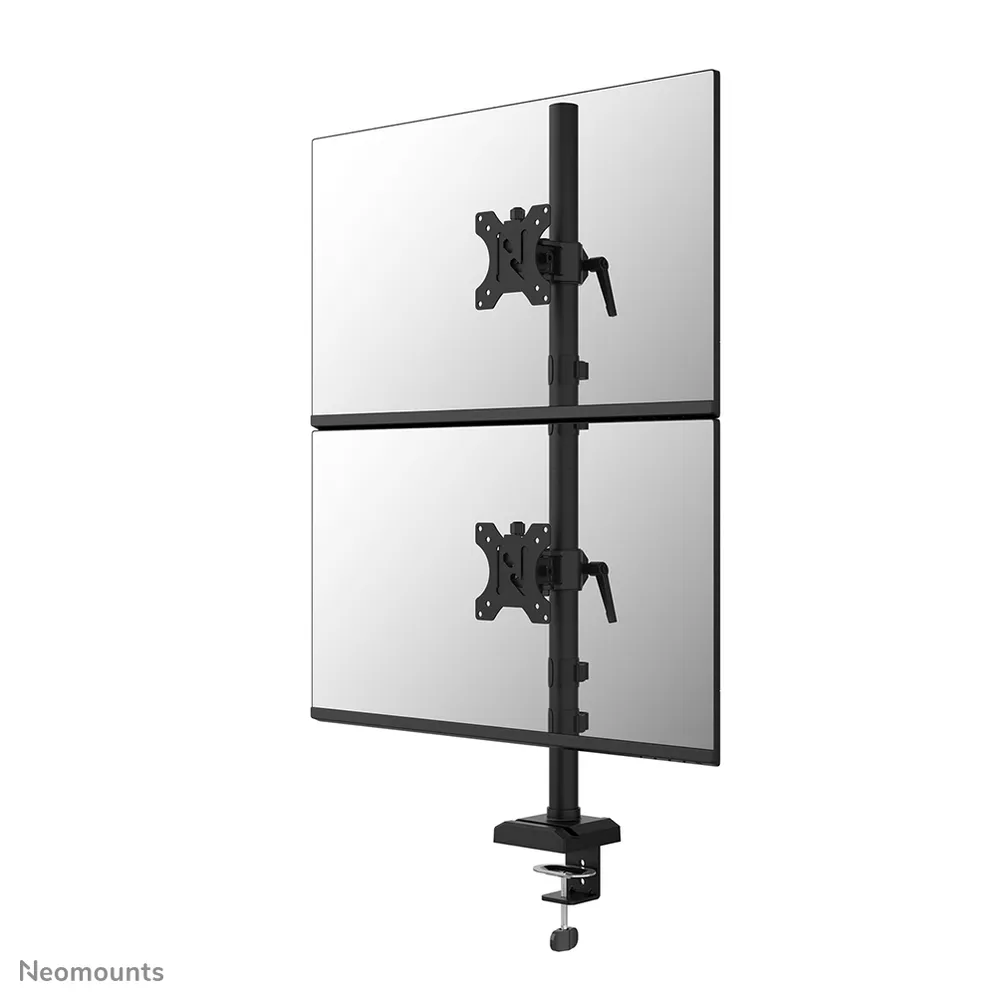 Neomounts DS60-600BL2V Doppel-Monitorhalterung Tisch 10 bis 32" VESA 75x75 bis 100x100 Max 9Kg
