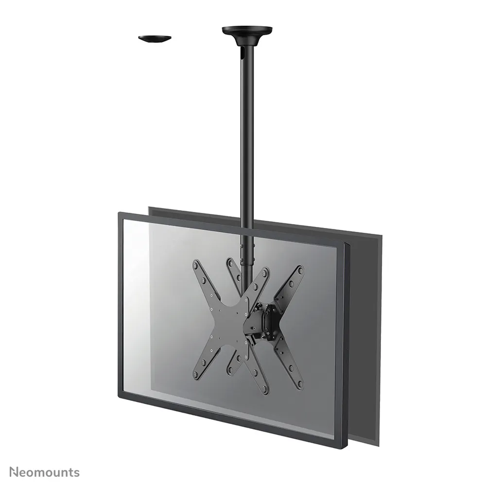 Deckenhalterung Neomounts FPMA-C340DBLACK für zwei Monitore/TV 32-75 Zoll – Höhe 106-156 cm