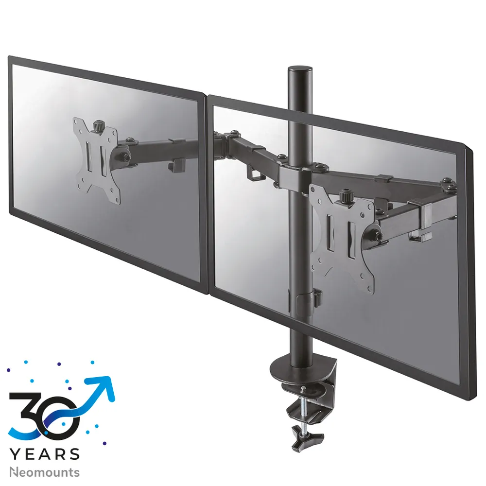Neomounts FPMA-D550DBLACK Halterung für zwei Monitore, Schwarz