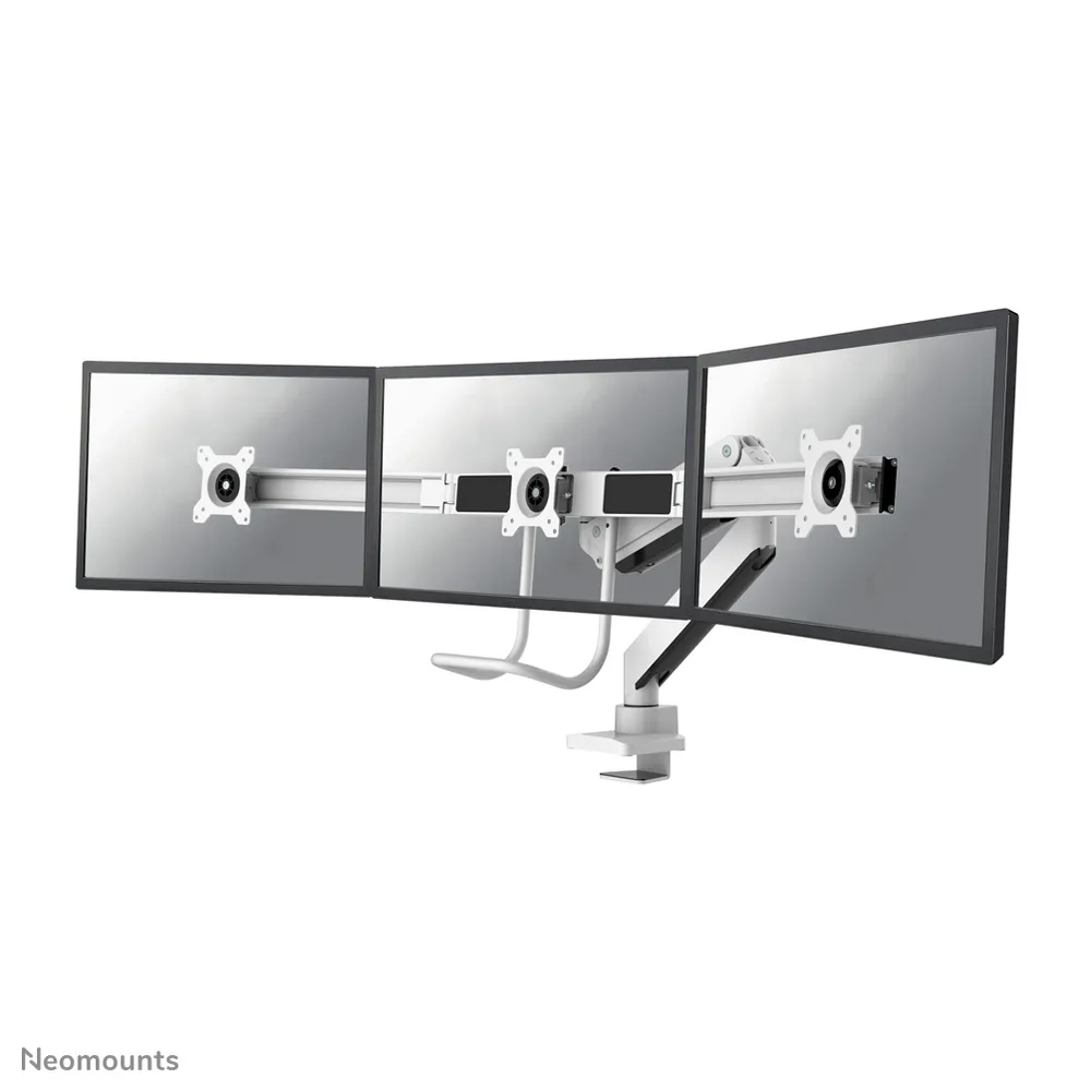 Tischhalterung Neomounts NM-D775DX3WHITE für drei Monitore 17"-27", max. 6 kg, weiß