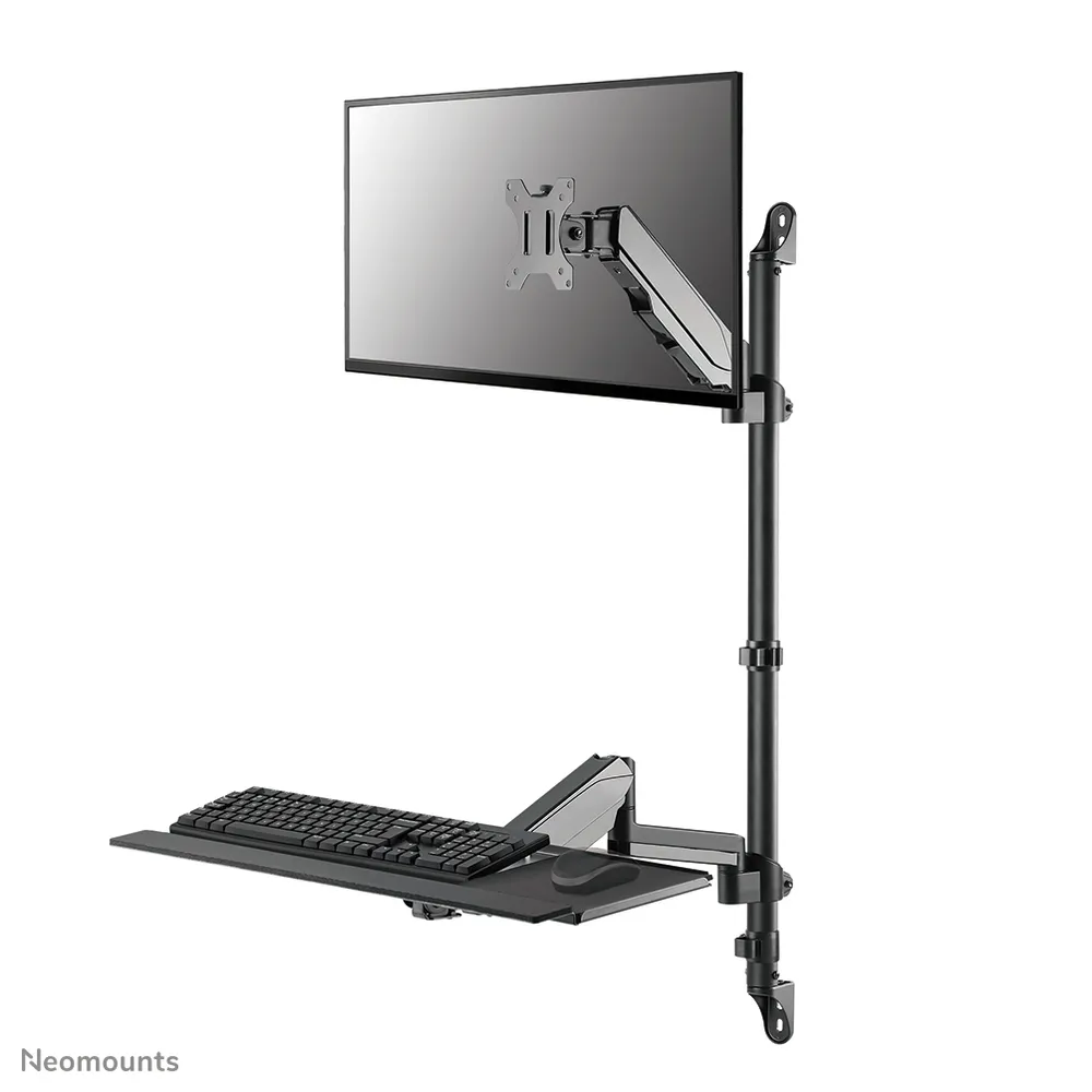 Neomounts WL90-325BL1 Wandmontierte Workstation, höhenverstellbar, 17-32"