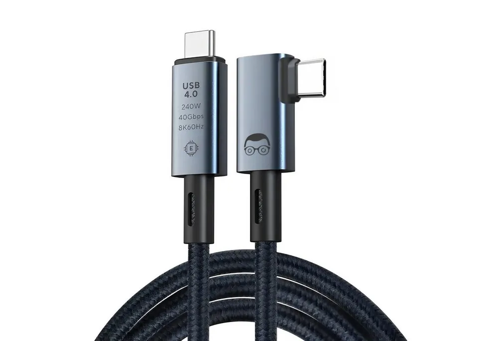 nerdig 90 Grad - Thunderbolt 4 - 240W - Dockingstation Thunderbolt-Kabel, (100 cm)