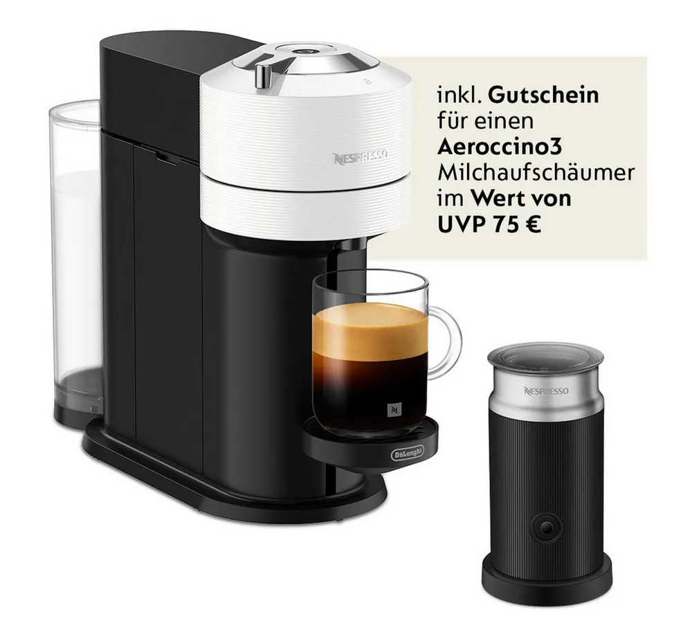 NESPRESSO Kapselmaschine Vertuo Next ENV 120.W von DeLonghi, White