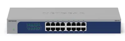 Netgear GS516-300EUS Switch, 16 Gigabit-Ports, Metall-Rackmontage