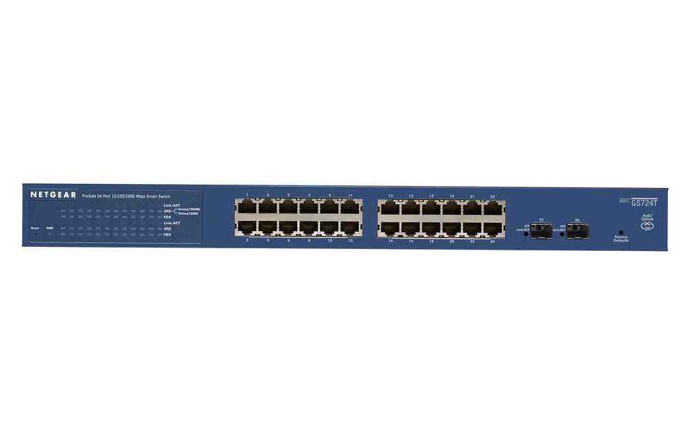Netgear GS724T-400EUS ProSafe Managed Switch mit 24 Gigabit-Ports