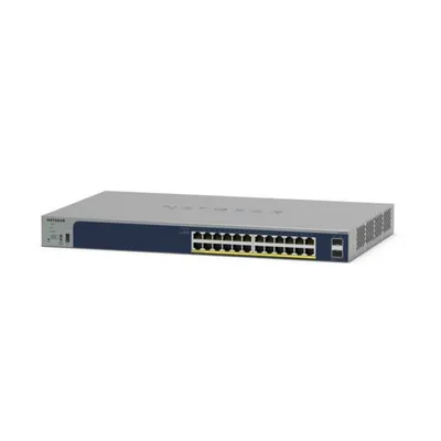 Netgear GS724TPv3 L2-Switch, 24 Gigabit-PoE+-Ports, 231 W, 2 SFP, Web-/Cloud-Rack
