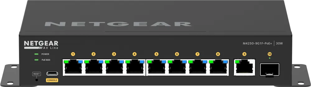 Switch Netgear 8 Ports Gigabit Managed L2/L3 PoE+ 110W ARM Cortex-A9 Rack