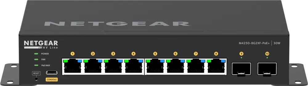 Switch Netgear GSM4210PX-100EUS 8 Ports Gigabit PoE+ 24Gbps L2/L3 Rack