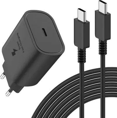 neue dawn 25W USB C Schnellladegerät für Samsung Galaxy S25 S24 S23 S22 S21 S20 USB-Ladegerät (1-tlg., für Samsung A17 A16 A80 A70 A56 A55 A54 A53 A52s A35 A34 A33)