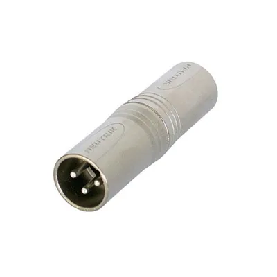 Adapter XLR Neutrik NTR-NA3MM Silber Stecker zu Stecker