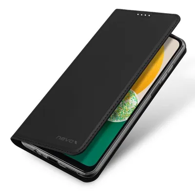 Handyhülle Nevox 2324 Folio PU Schwarz mit Ständer und Magnetverschluss für Samsung A15