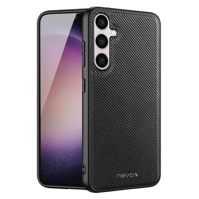 Hülle Nevox StyleShell NYLO Nylon Schwarz Stoßfest für Galaxy S25+