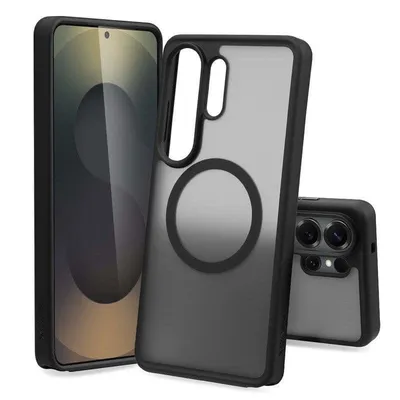 Funda para móvil Nevox StyleShell INVISIO Cover PC TPU Schwarz Stoßfest für Galaxy S26 Ultra