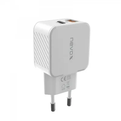 Ladegerät Nevox HC-2009 2 USB-C und USB-A Ports Weiß