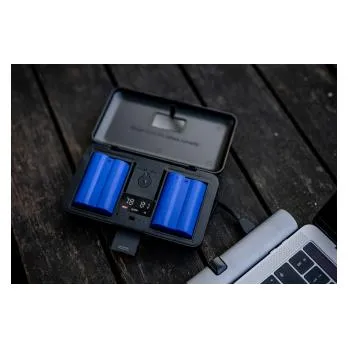 Newell LCD dual-channel charger with power bank and SD card reader for NP-W126 batteries for