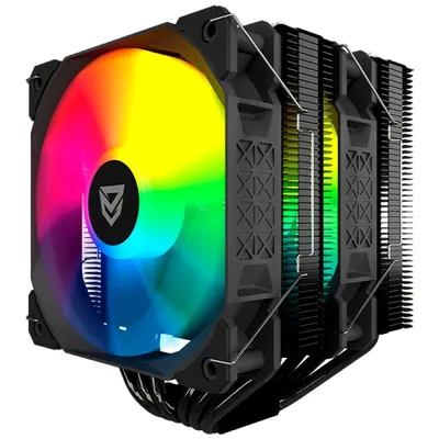 Nfortec Sculptor X2 CPU-Lüfter, 2 x 120 mm, ARGB, TDP bis zu 240 W, Schwarz