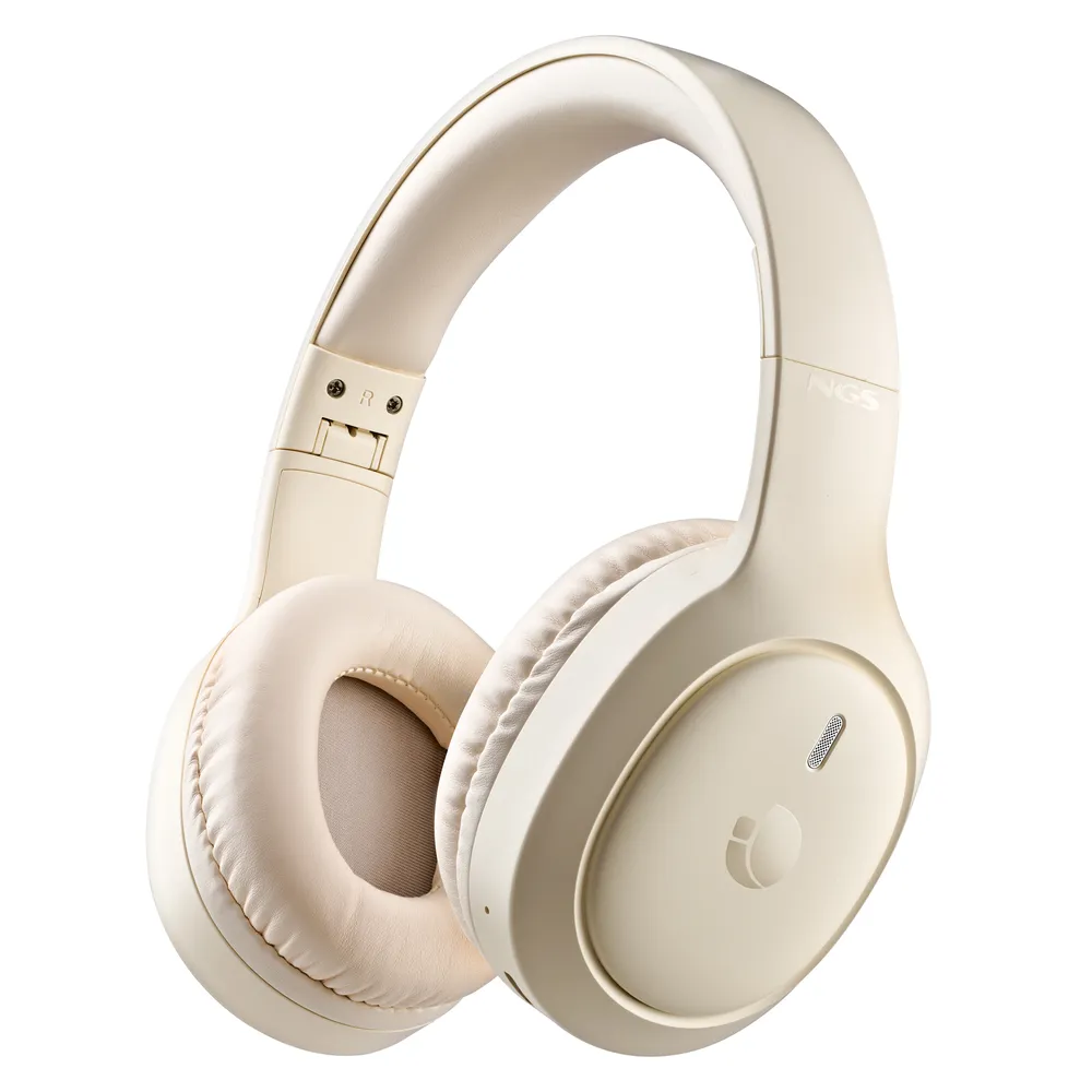 NGS Artica Tempest Beige Kopfhörer Bluetooth USB-C Kabellos und Kabelgebunden