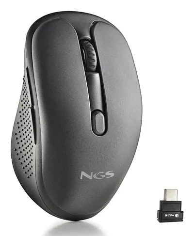 NGS Kabellose Maus, 3200 DPI, für mehrere Geräte, leise Tasten, wiederaufladbar