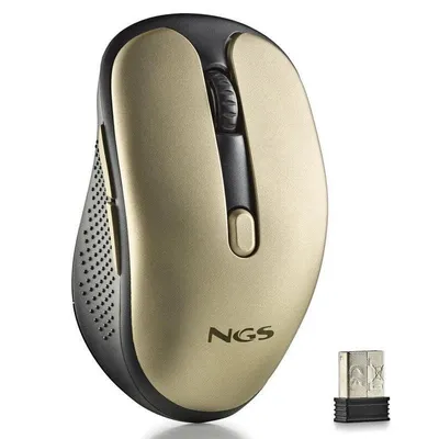NGS Evo Rust Gold Kabellose Maus, wiederaufladbar, 1600 DPI, leise Tasten