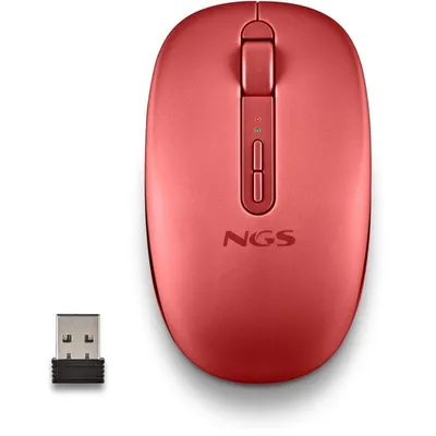 NGS Fog Dual Kabellose Dual-Maus Bluetooth 5.2 1600DPI Leise Rot