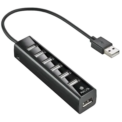 NGS IHUB7 TINY Hub 7x USB 2.0 Schwarz