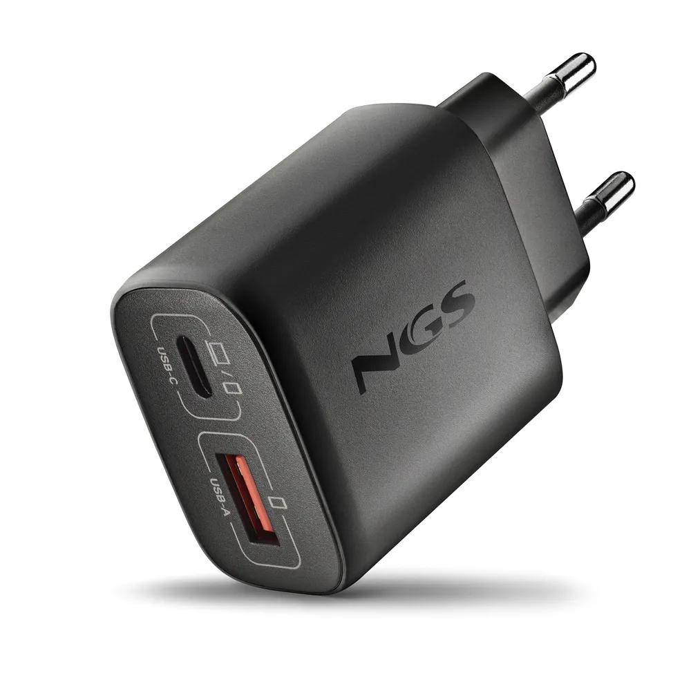 Ladegerät NGS EON 45W GaN USB-C PD PPS USB-A Quick Charge 3.0 Kompakt