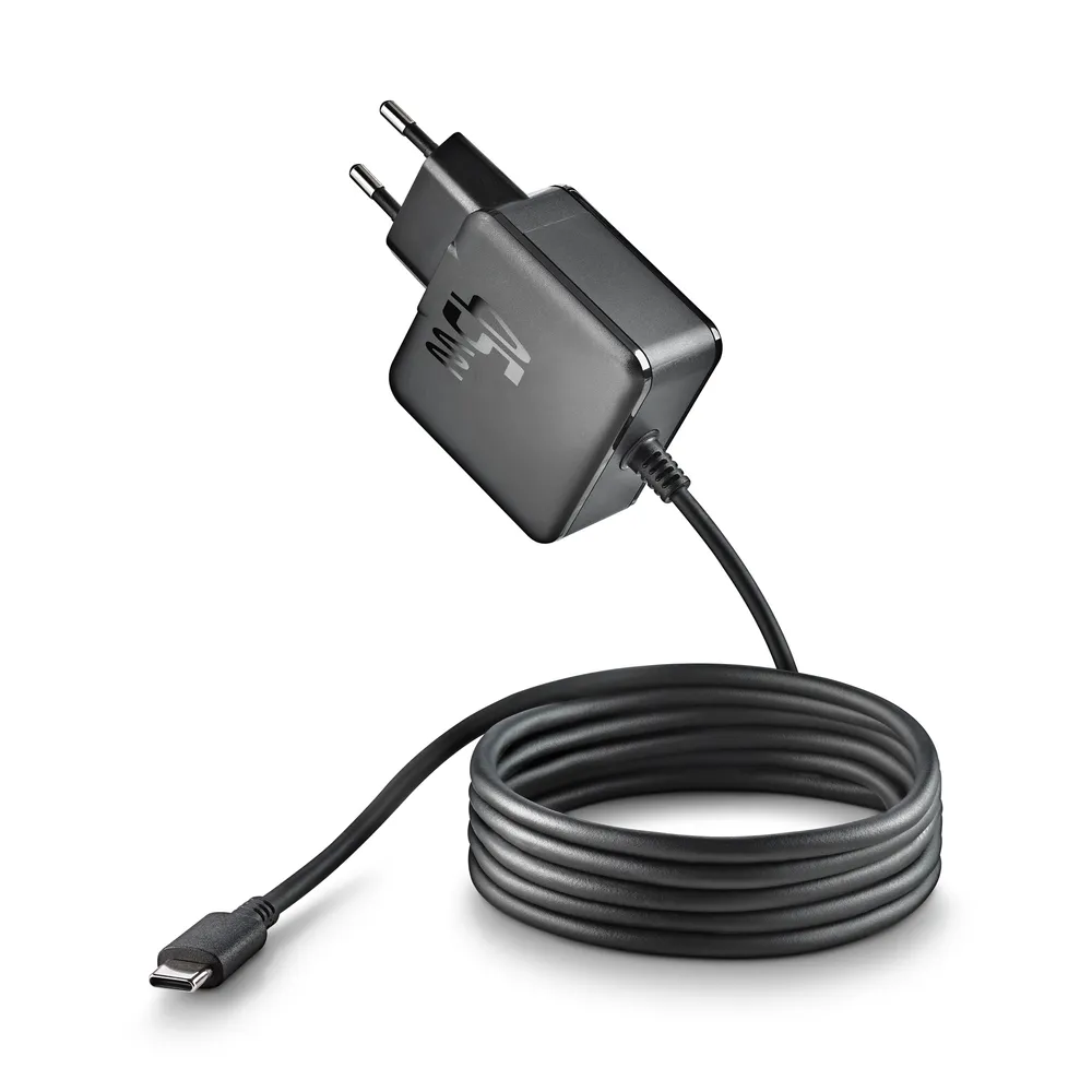 Ladegerät NGS GAN45W-C USB-C 45W GaN PD 3.0 Schwarz 1,5 m