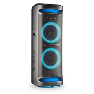 NGS Wild Space 3 Tragbarer DJ-Lautsprecher (kabellos, Bluetooth/USB/AUX IN, 800 W RMS, Schwarz)