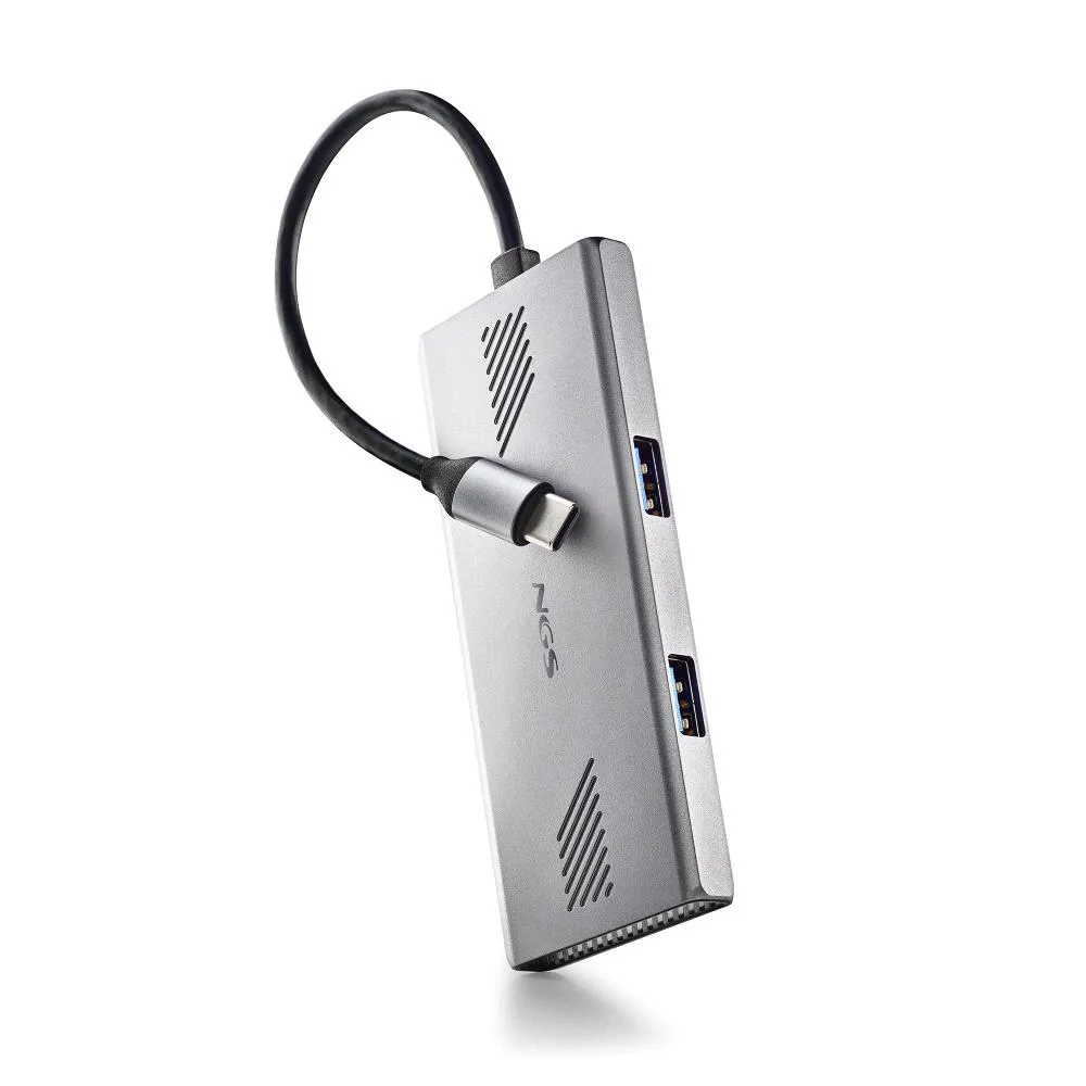 NGS WONDERDUO-C Multiport Adapter USB-C 3.0 auf 2x USB-C + 2x USB-A 5Gbps Aluminium