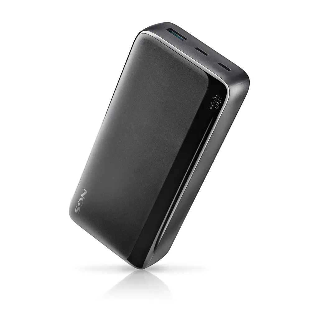 Powerbank NGS Quiz 20 20000mAh 22,5W Schnellladung LED-Display Schwarz