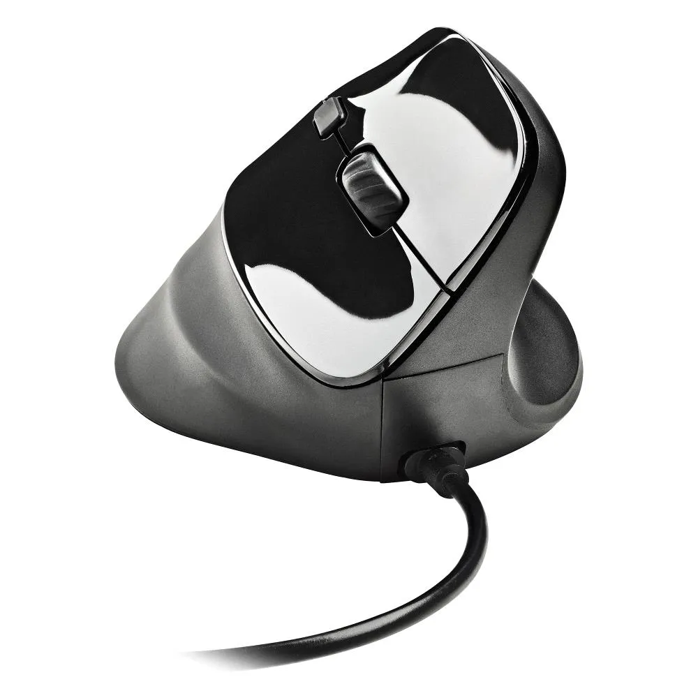 NGS Ergonomische Kabelmaus, 3200 DPI, Lasersensor, leise Tasten