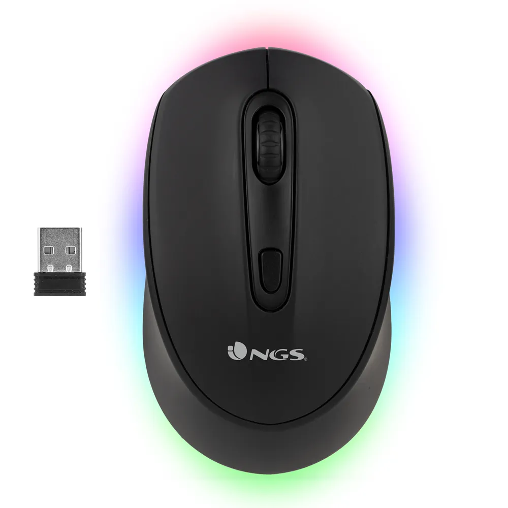 NGS Smog-RB RGB Kabellose Multi-Device-Maus Schwarz