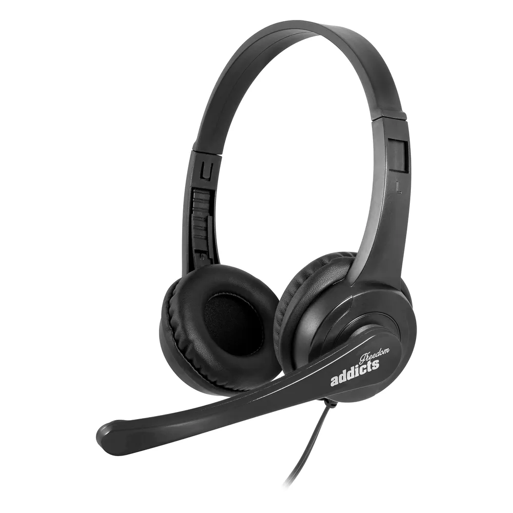 NGS VOX505USB USB-Kopfhörer mit Mikrofon, Schwarz