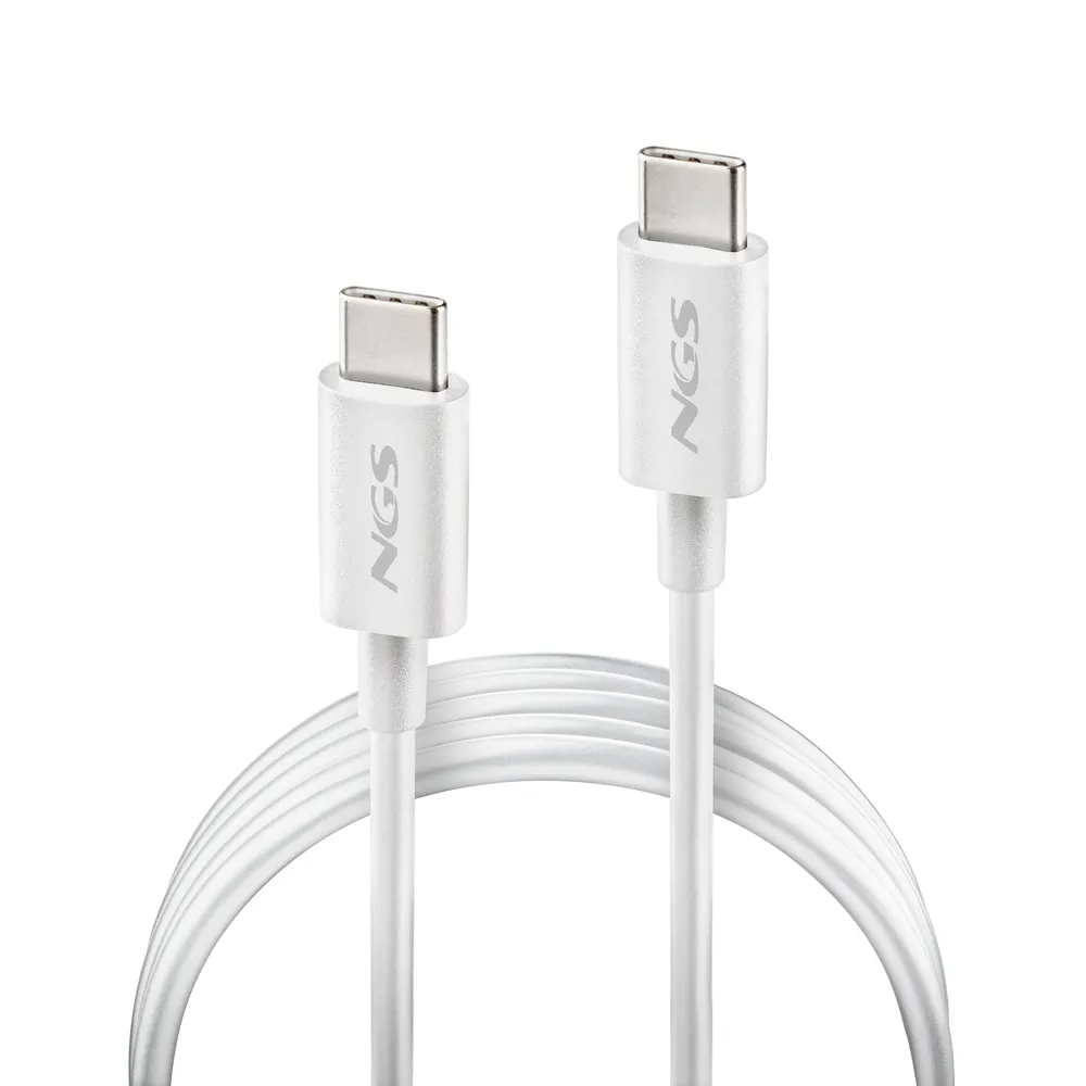 USB-C Kabel NGS Zyro 60W-1 1m Schnellladen 480Mbps Weiß