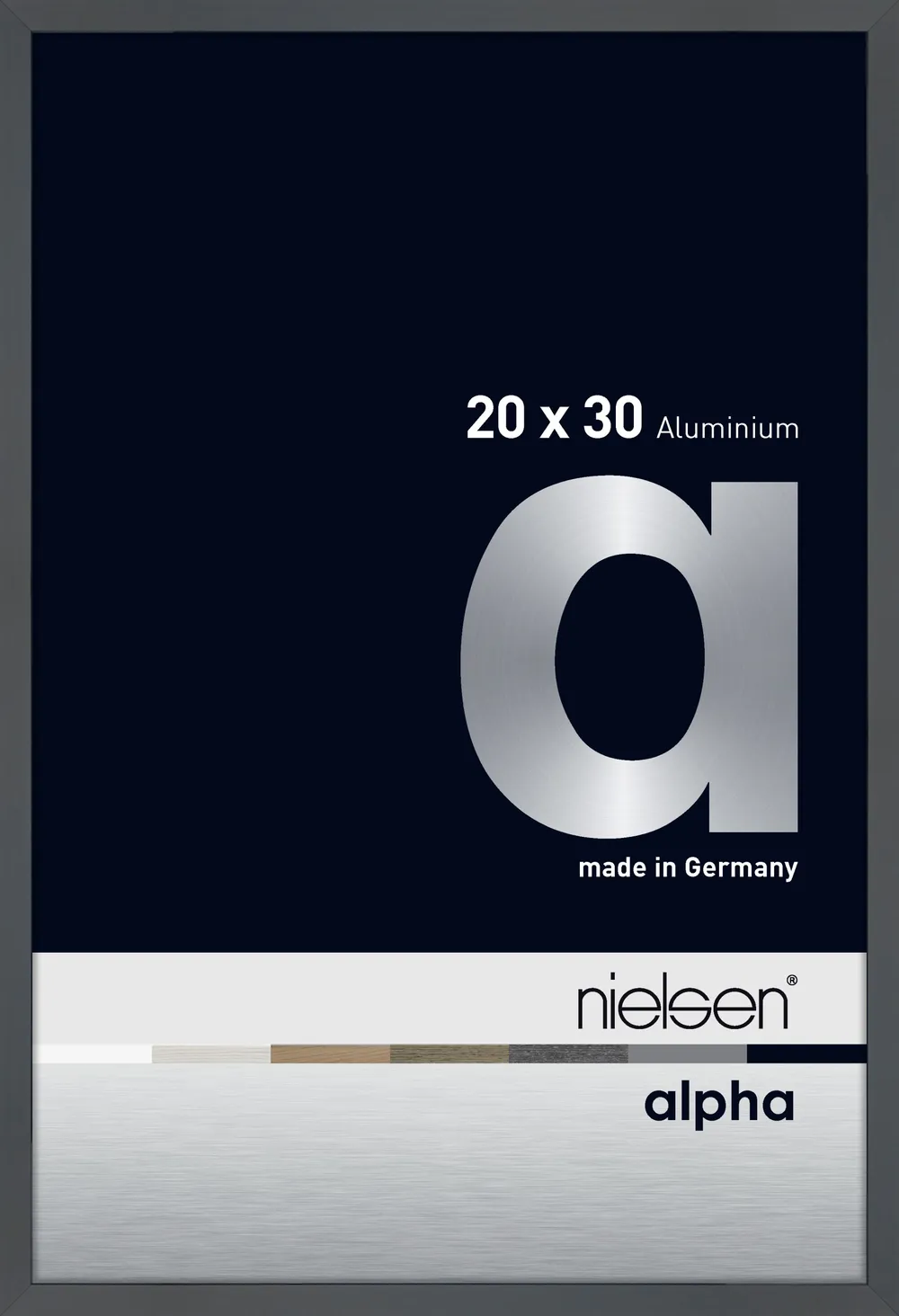 Nielsen Alu 1635020 Alpha dunkelgrau glanz 20x30cm