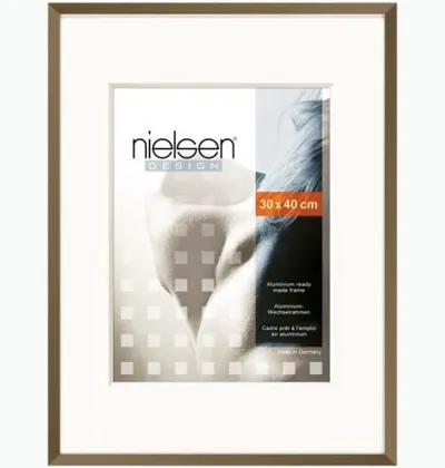 Nielsen Metallrahmen C2 Alurahmen 30x40 cm walnuss