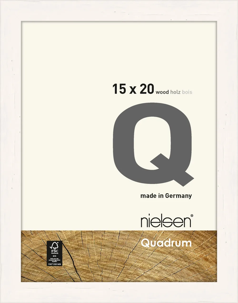 Nielsen Holzrahmen 6517021 Quadrum 15x20cm d. weis