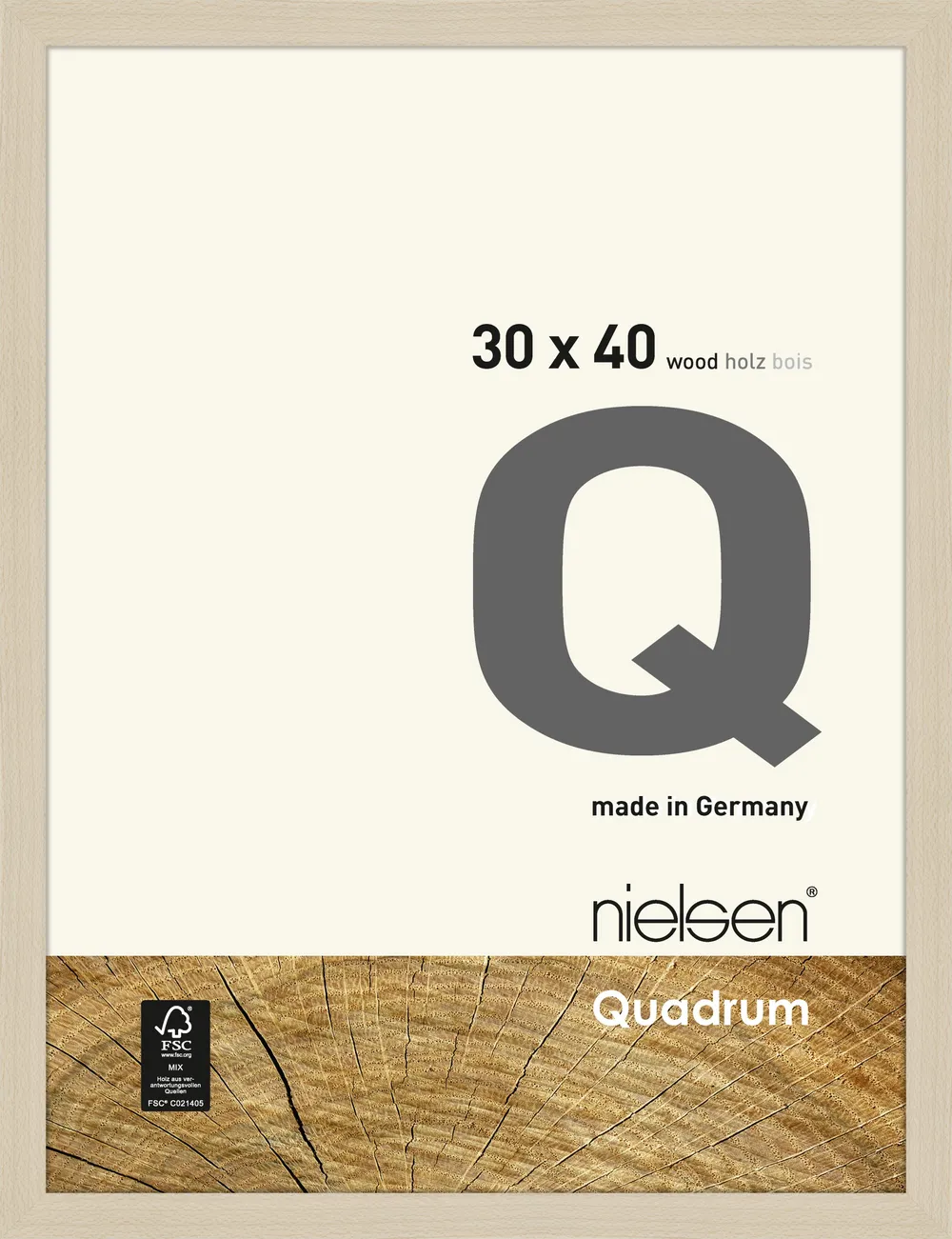 Nielsen Holzrahmen 6530004 Quadrum 30x40cm ahorn