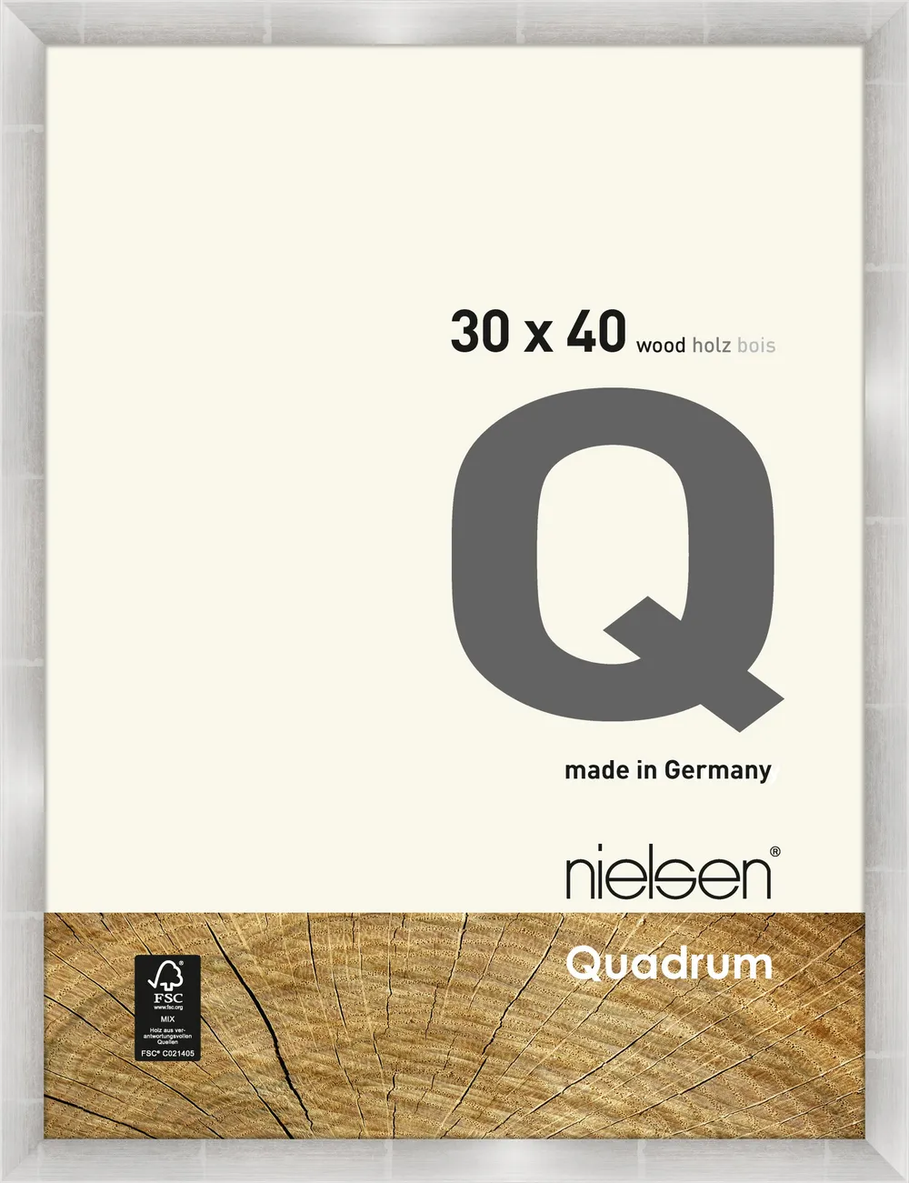Nielsen Holzrahmen 6530008 Quadrum 30x40cm anthrazit
