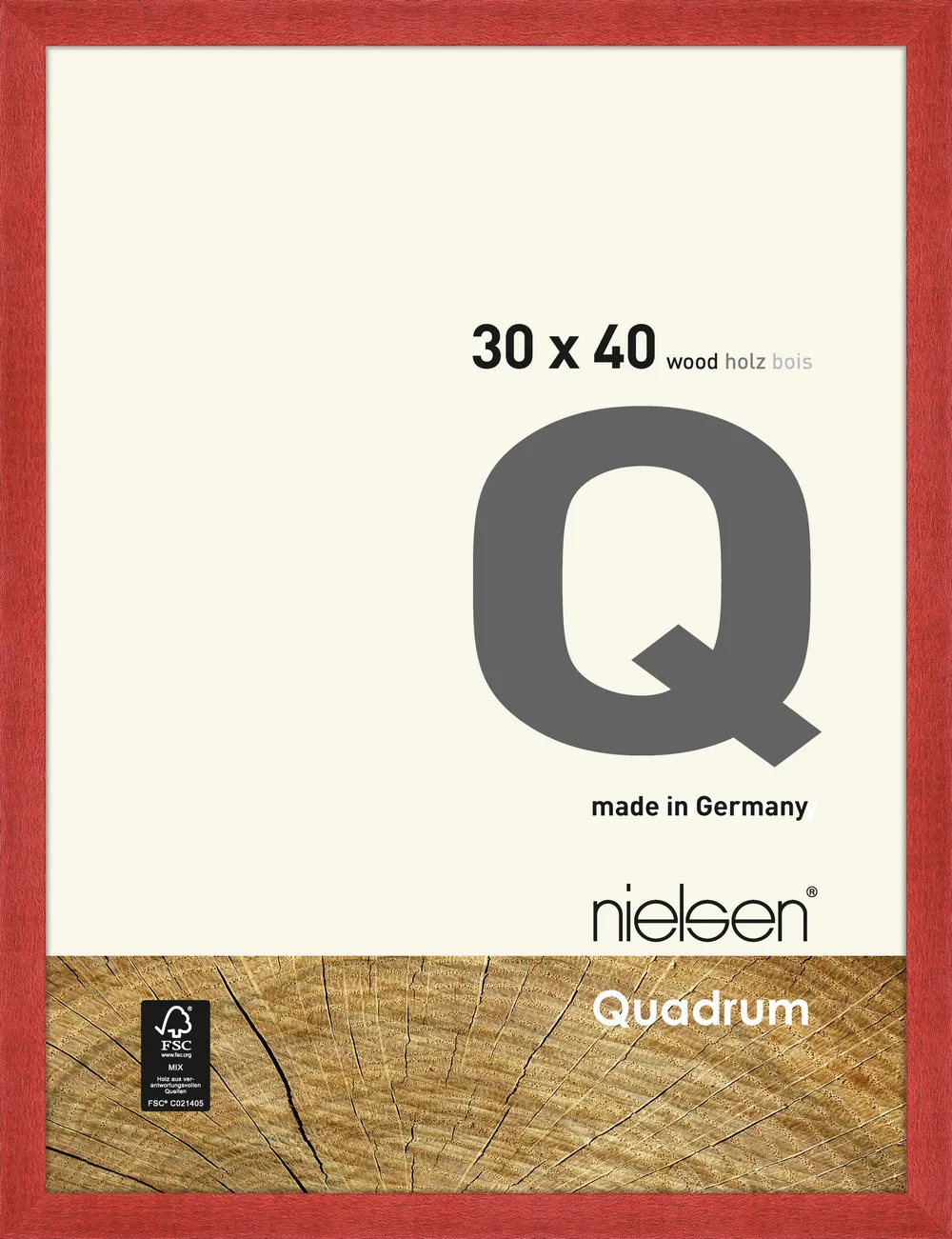 Nielsen Holzrahmen 6530011 Quadrum 30x40cm rot