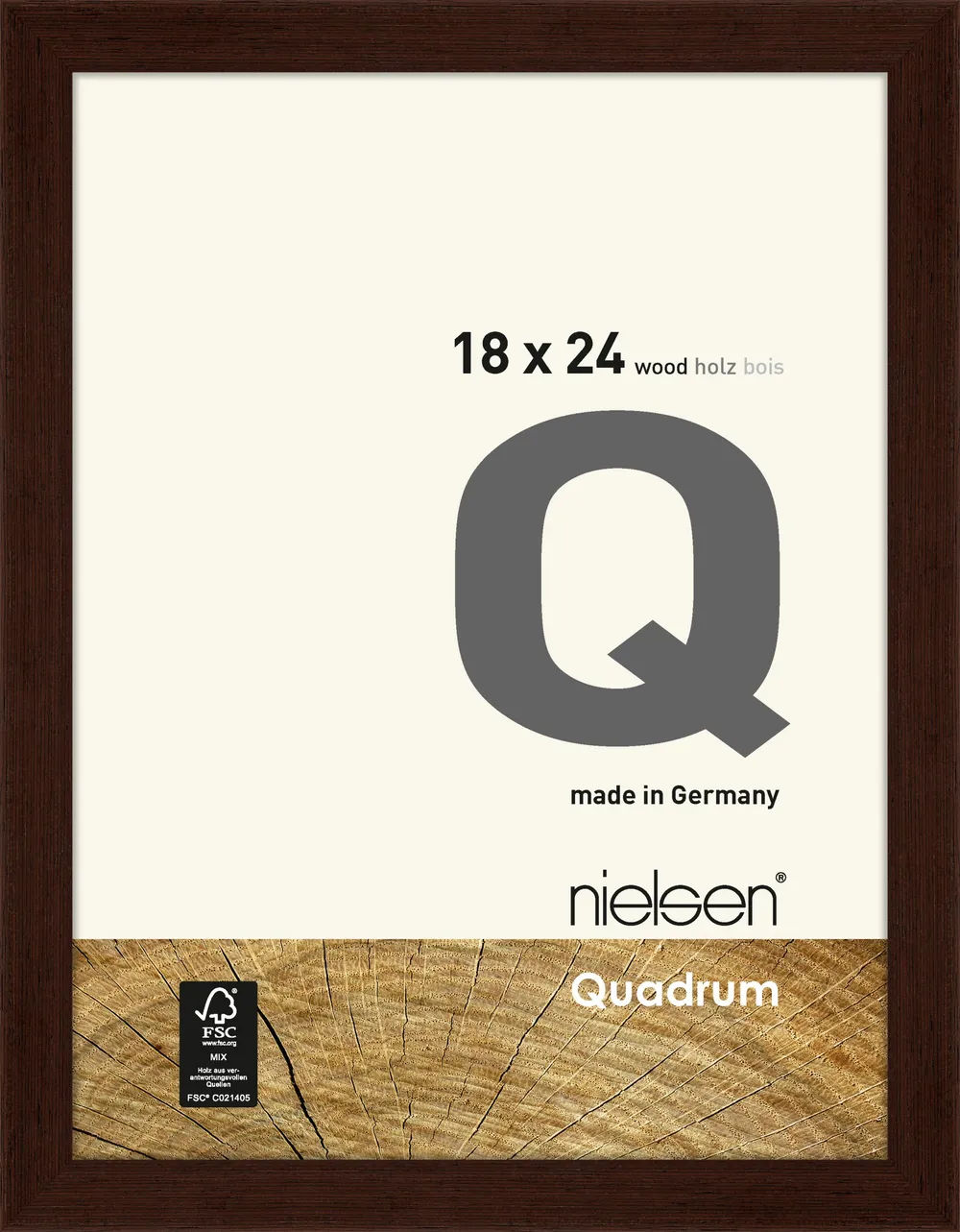 Nielsen Holzrahmen 6534006 Quadrum 18x24cm wenge