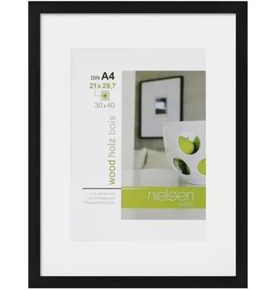 Nielsen Holzrahmen Apollo schwarz 30x40cm / 21x29,7 (FSC2)