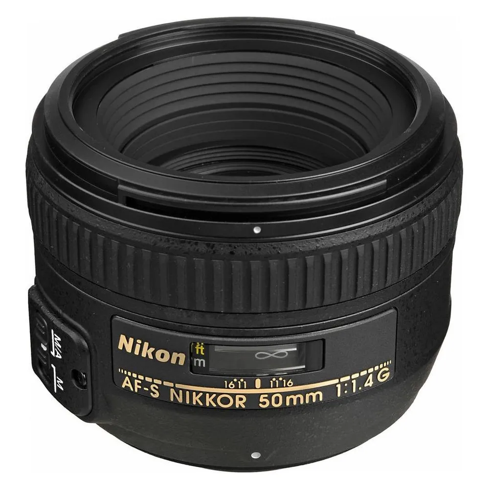 Objektiv Nikon AF-S NIKKOR 50mm f/1.4G Festbrennweite SWM Nikon F Bajonett Gegenlichtblende