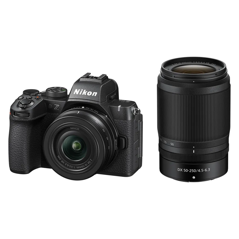 Nikon Z50 II + 16-50mm f/3.5-6.3 + 50-250mm f/4.5-6.3