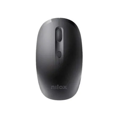 Maus Nilox Nano Empfänger Kabellos 4000 DPI Schwarz 4 Tasten Kompakt