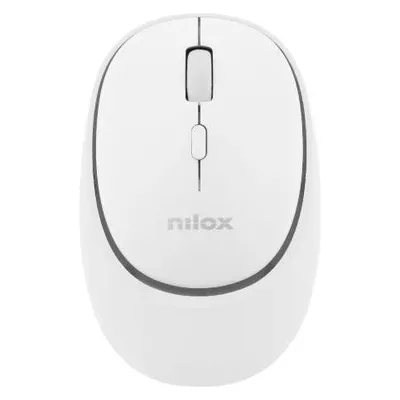 Maus Nilox Kabellos Bluetooth USB 1600 DPI Weiß Leiser Klick