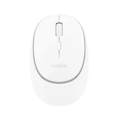 Maus Nilox Kabellos Bluetooth USB 1600 DPI Weiß Leiser Klick